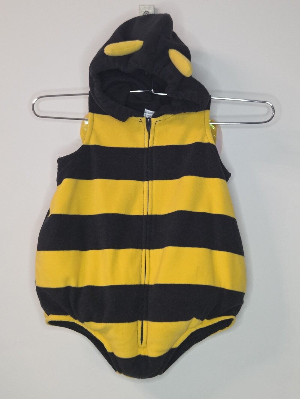 Carter's Bumblebee Honey Bee Black Yellow Striped Plush Costume One Piece 6-9 M